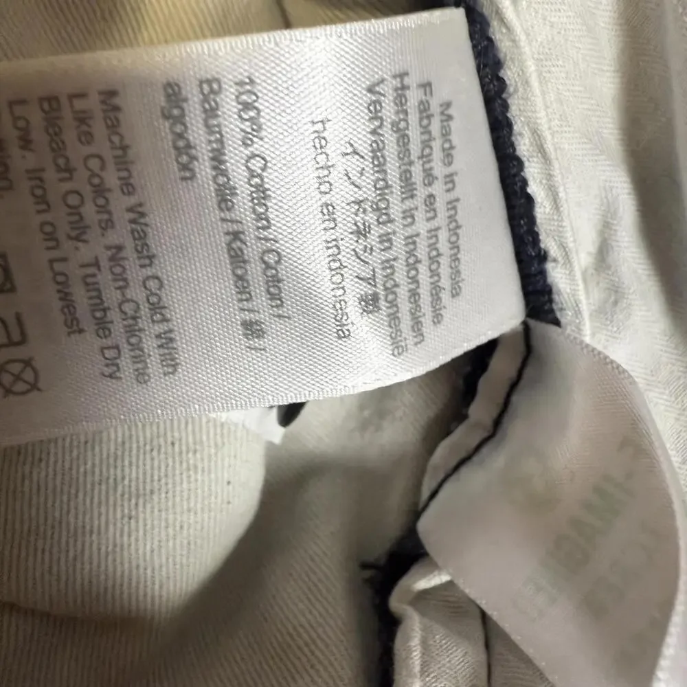 J.Crew Men's Size 30x32 Navy Blue Ankle Length Pants Trousers Cotton